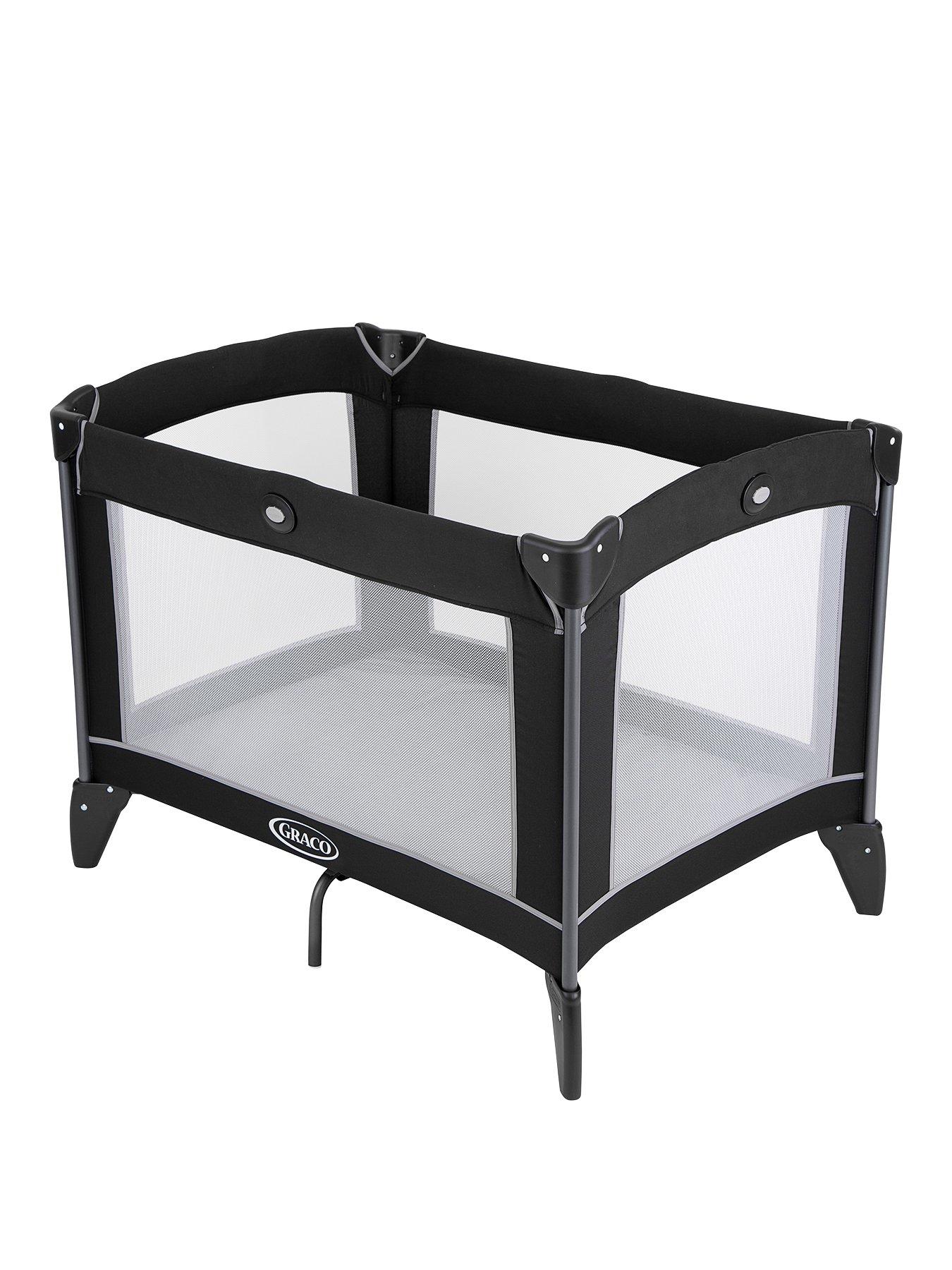 Image 1 of 7 of Graco Compact Travel Cot - Black/Grey