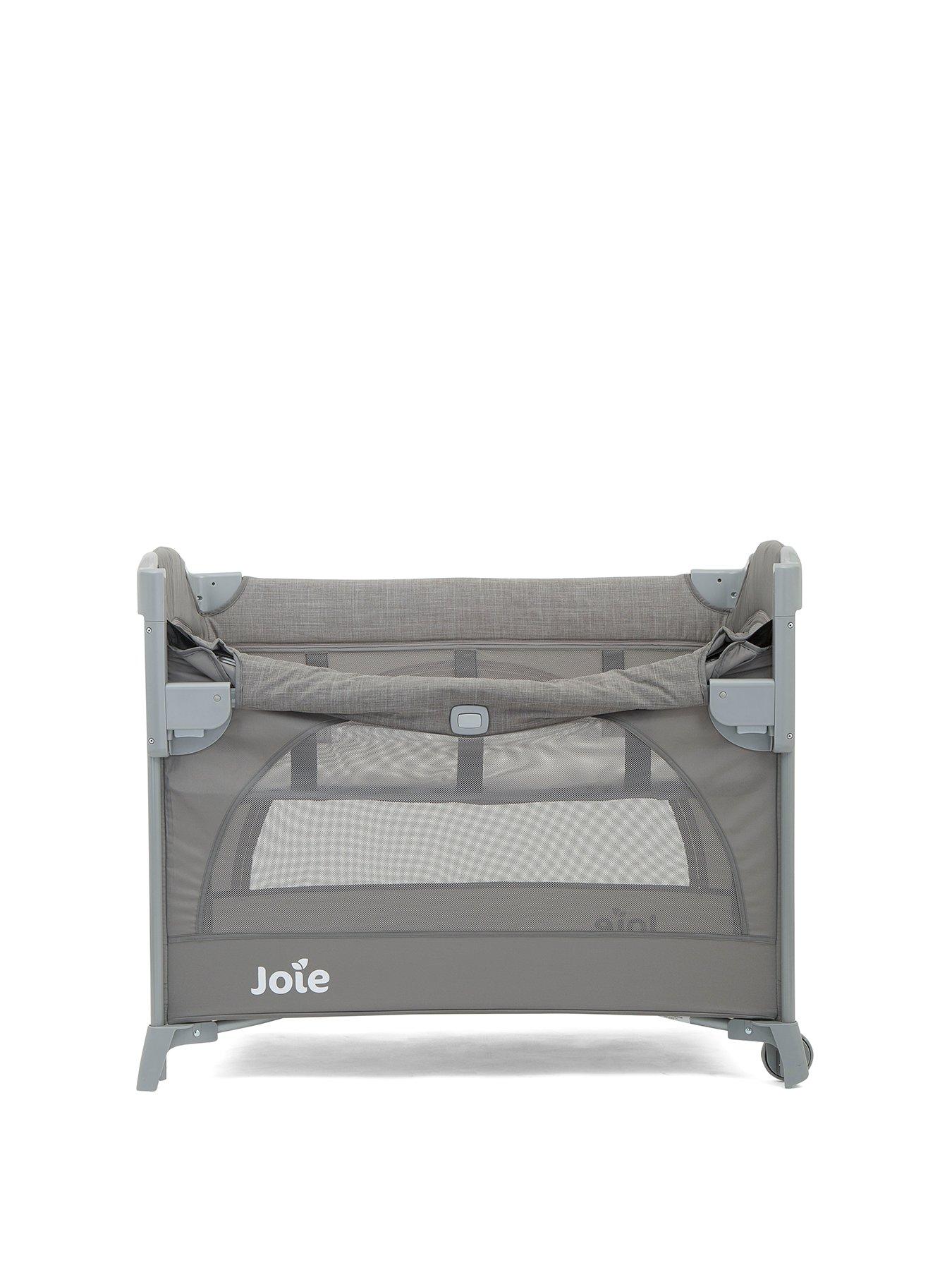 Joie Kubbie Sleep Travel Cot Foggy Grey littlewoods