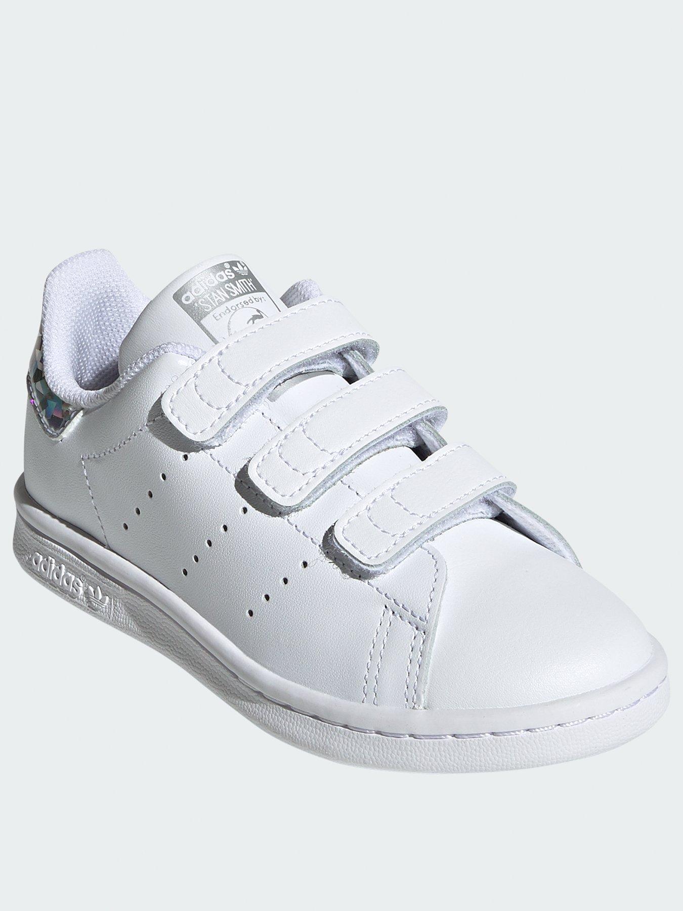 adidas kids white trainers