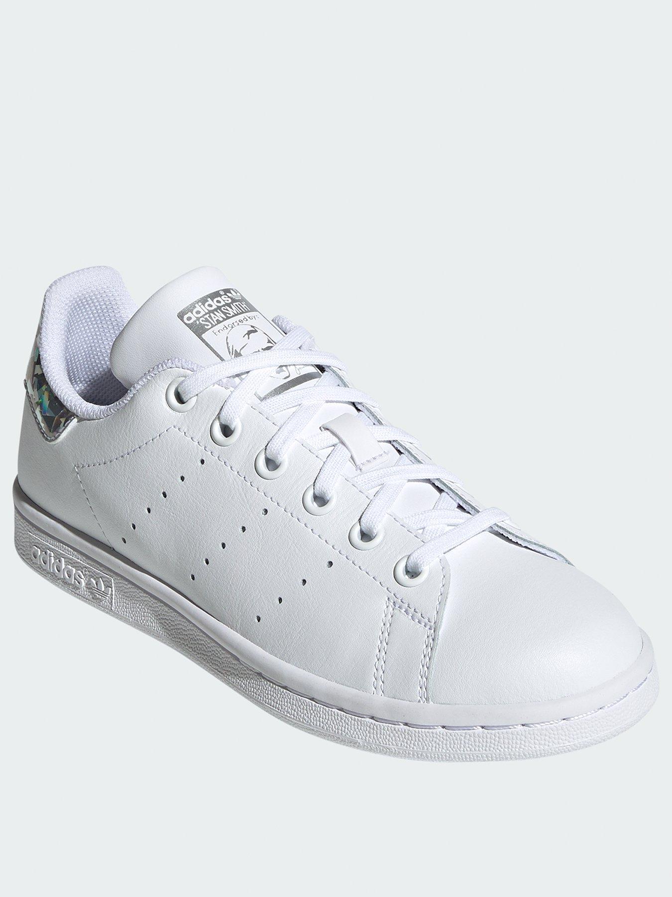 junior adidas white trainers