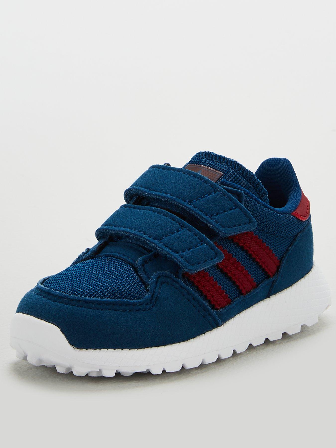 adidas burgundy and blue trainers