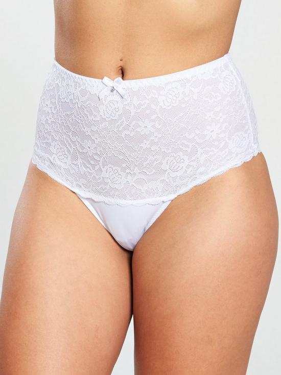 stillFront image of pour-moi-eden-high-waisted-brief-white