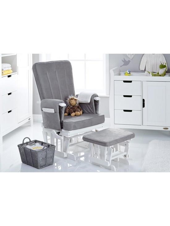 stillFront image of obaby-deluxe-recliner-nursery-chair-amp-stool