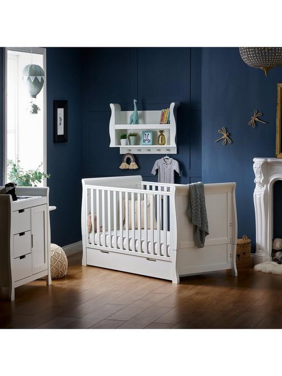 stillFront image of obaby-stamford-classic-sleigh-2-piece-nursery-furniture-set