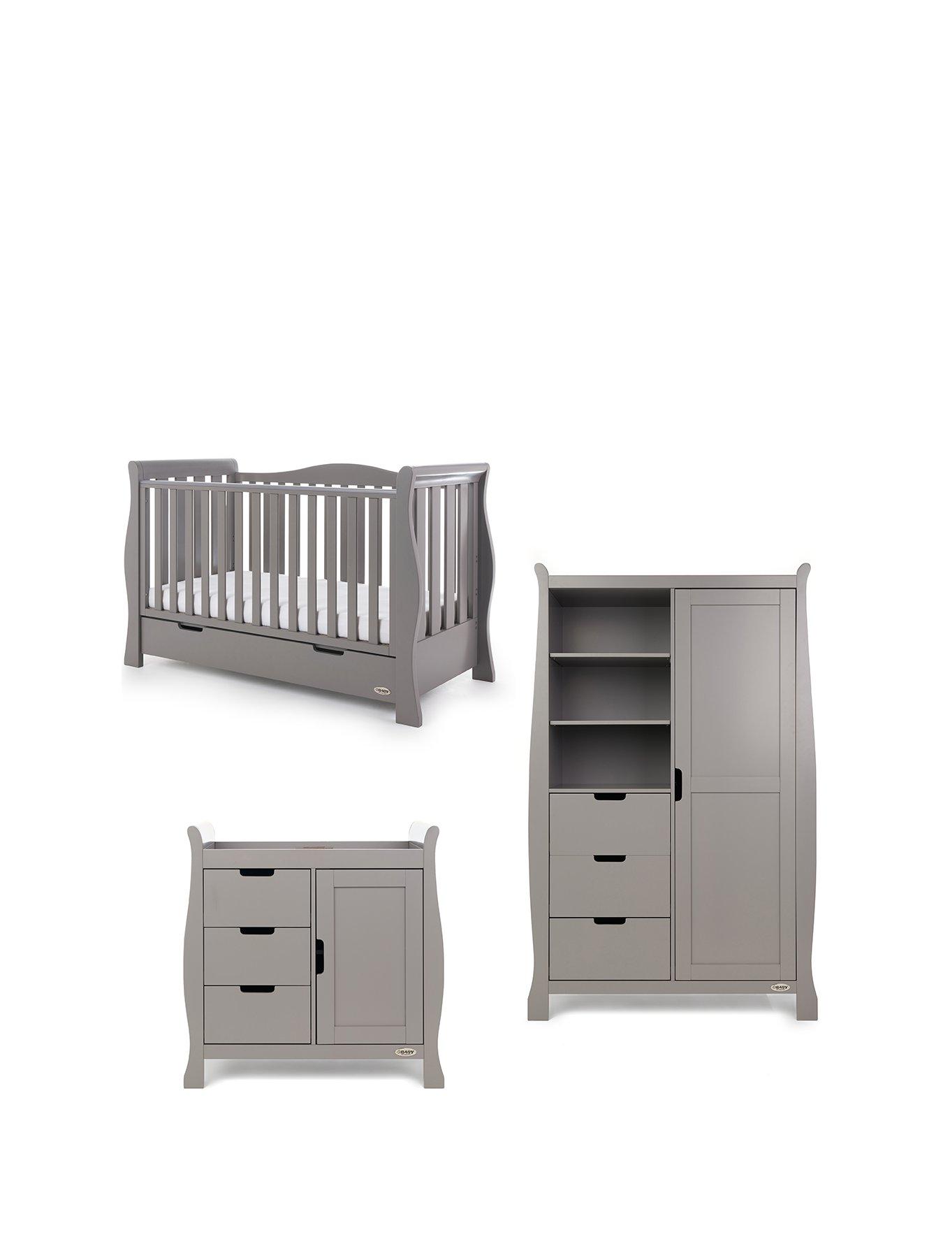 Obaby Stamford Luxe Sleigh 3 Piece Nursery Furniture Set