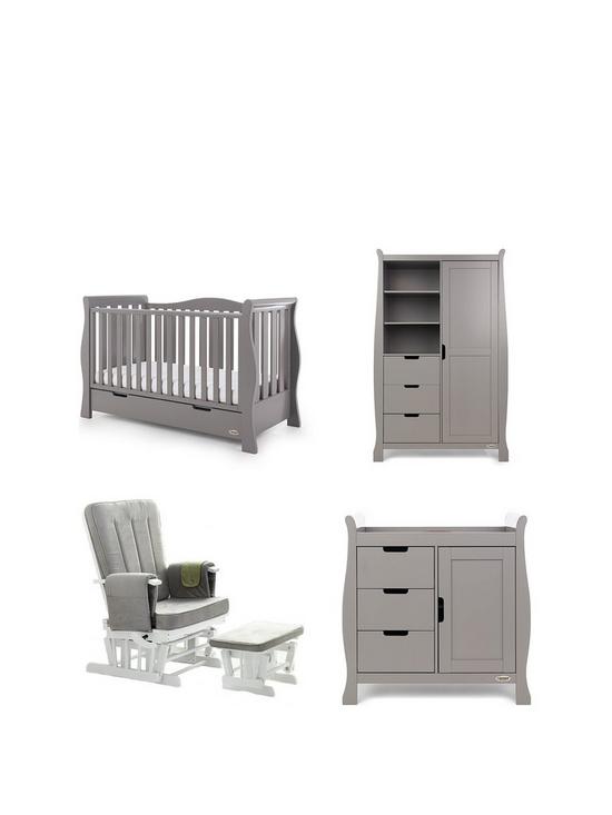 front image of obaby-stamford-luxenbspsleigh-3-piece-nursery-furniturenbspset-amp-deluxe-glider-chair