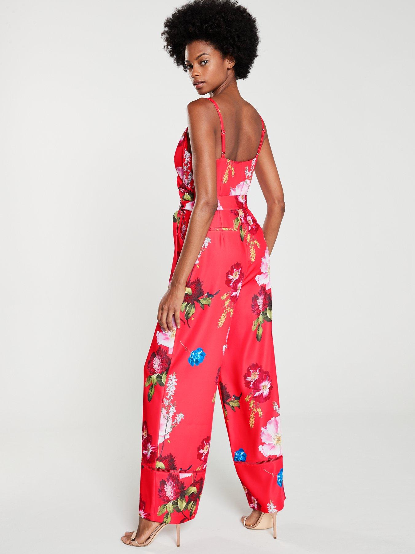 berry sundae wrap jumpsuit