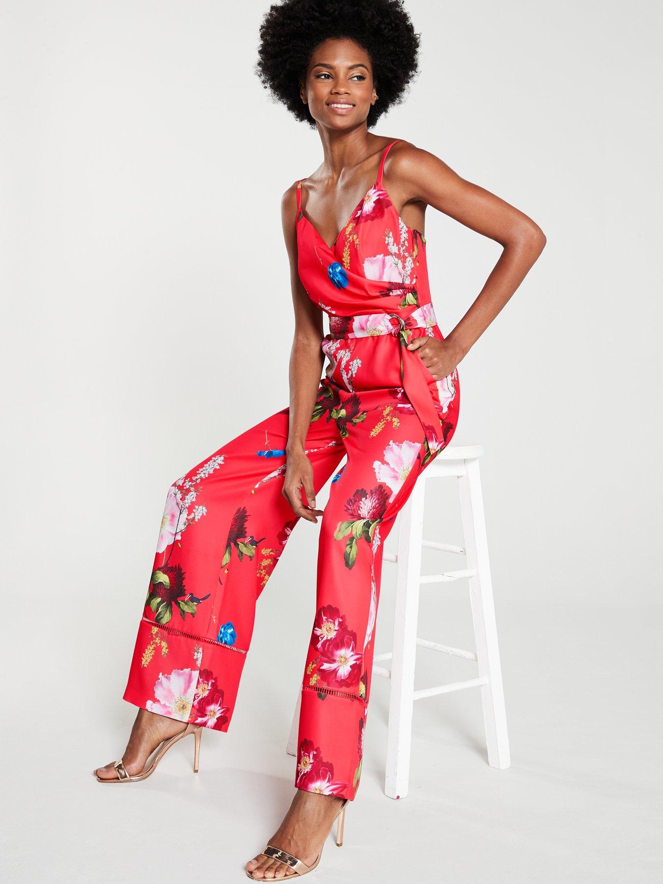 berry sundae wrap jumpsuit