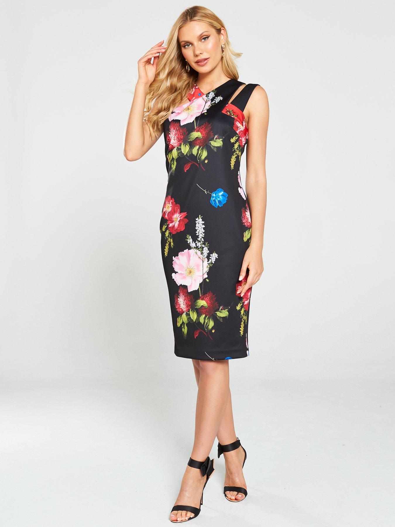 ted baker asymmetric bodycon dress