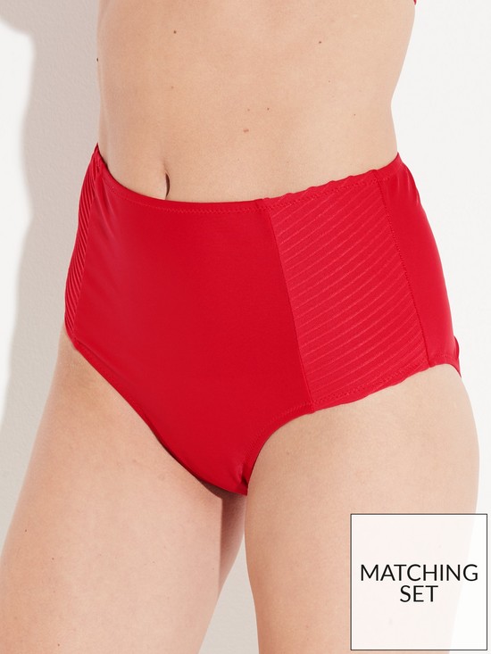 stillFront image of pour-moi-bali-control-bikini-briefs-red