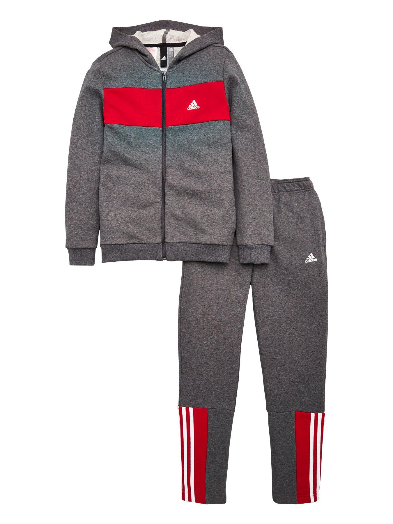 youth adidas tracksuit red