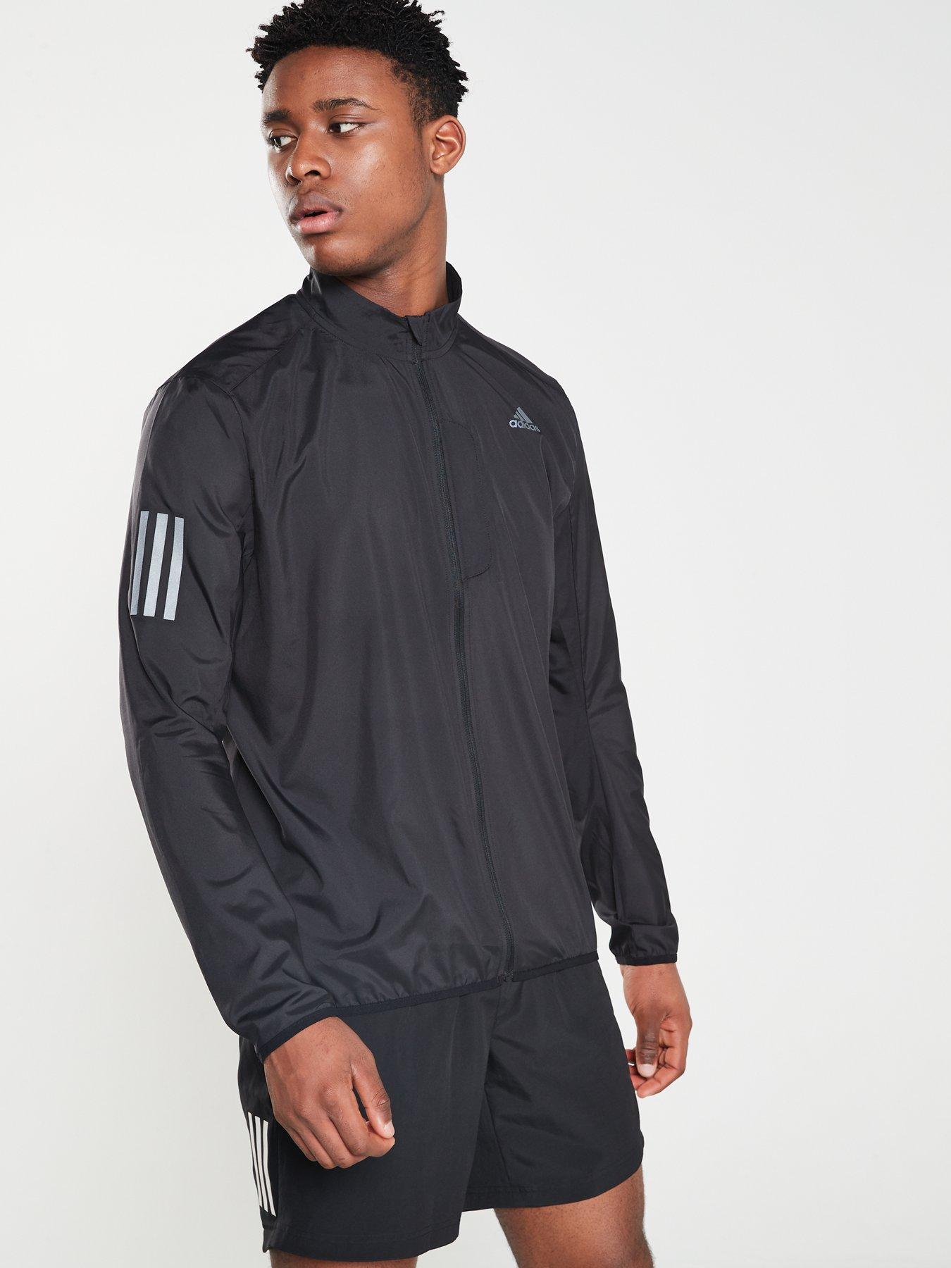 adidas black run it jacket