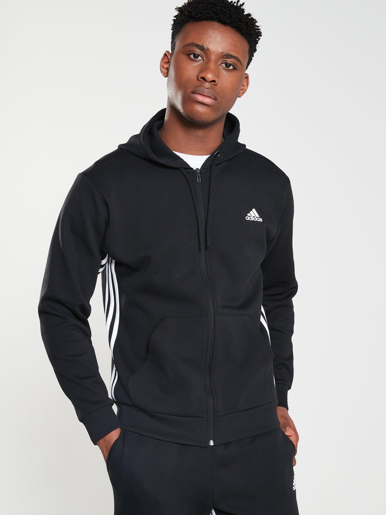 adidas side zip hoodie