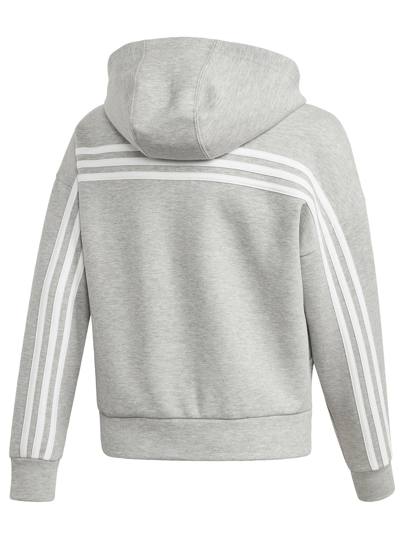 youth white adidas hoodie