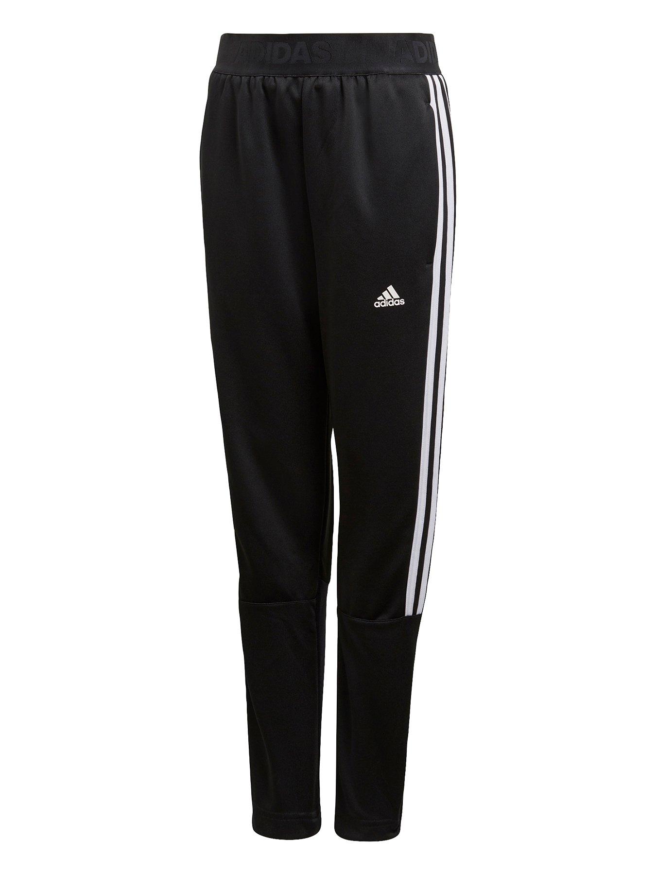 adidas white pants black stripes