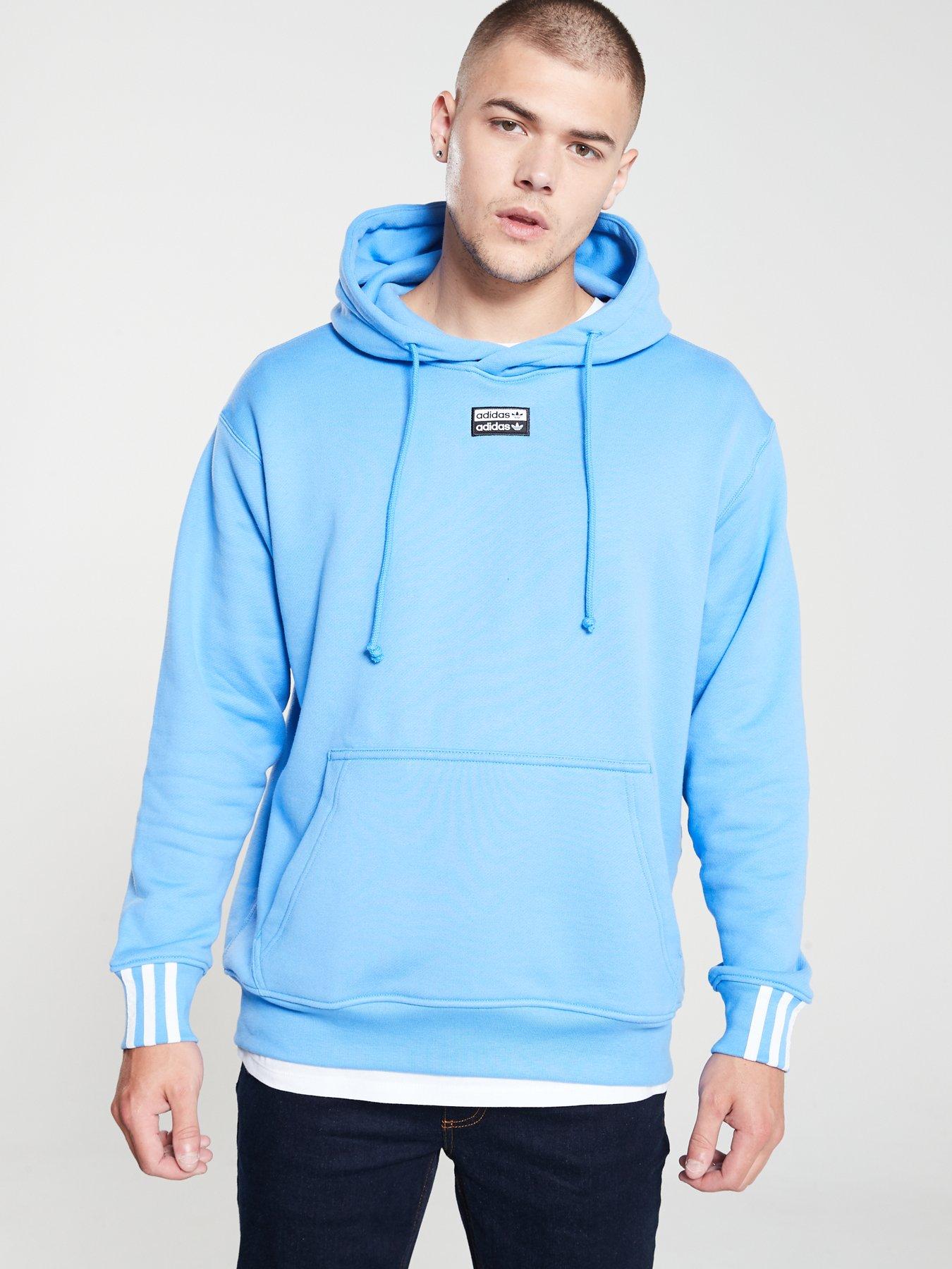 light blue adidas hoodie mens