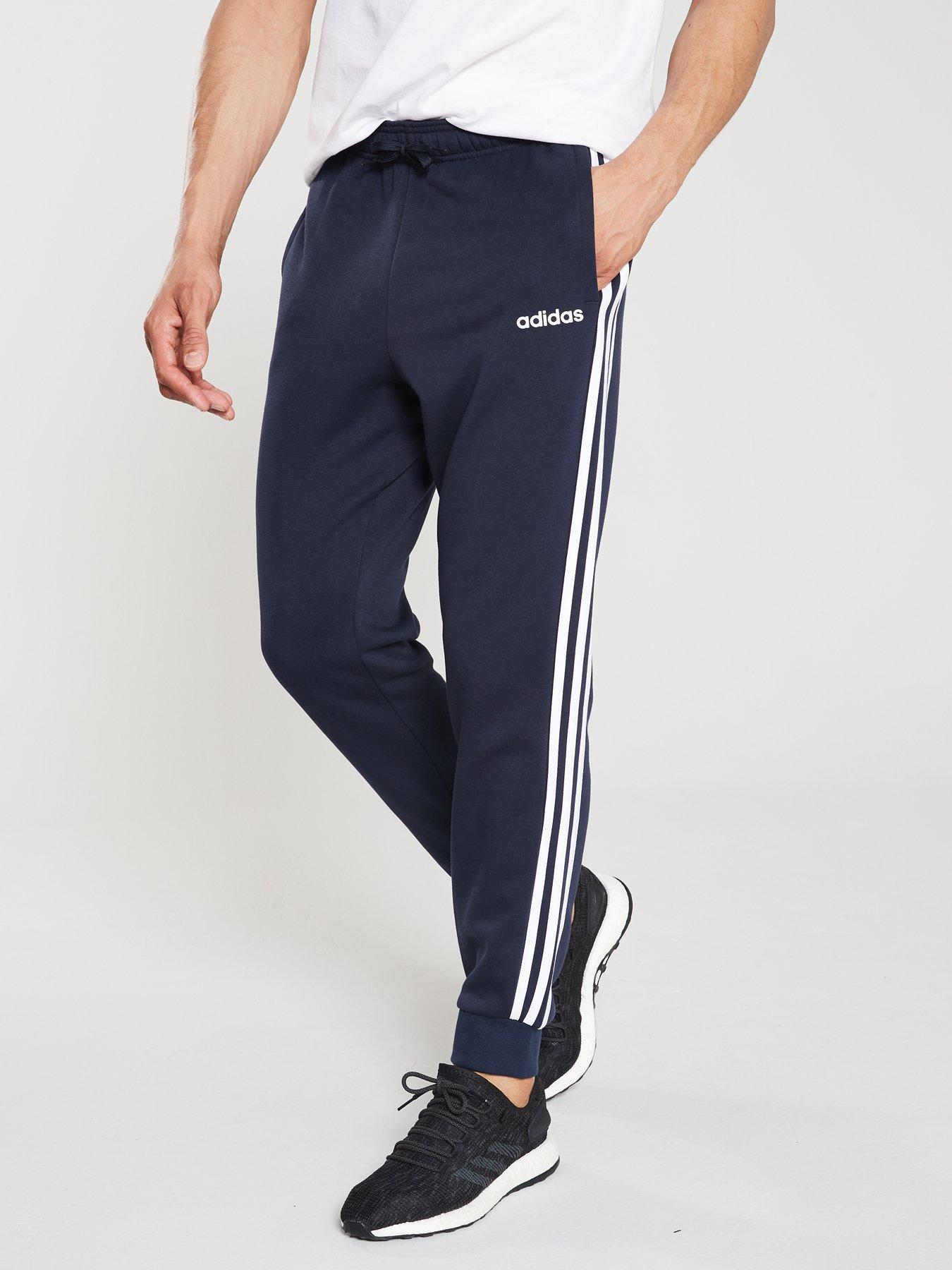 adidas 3 stripe essential track pants