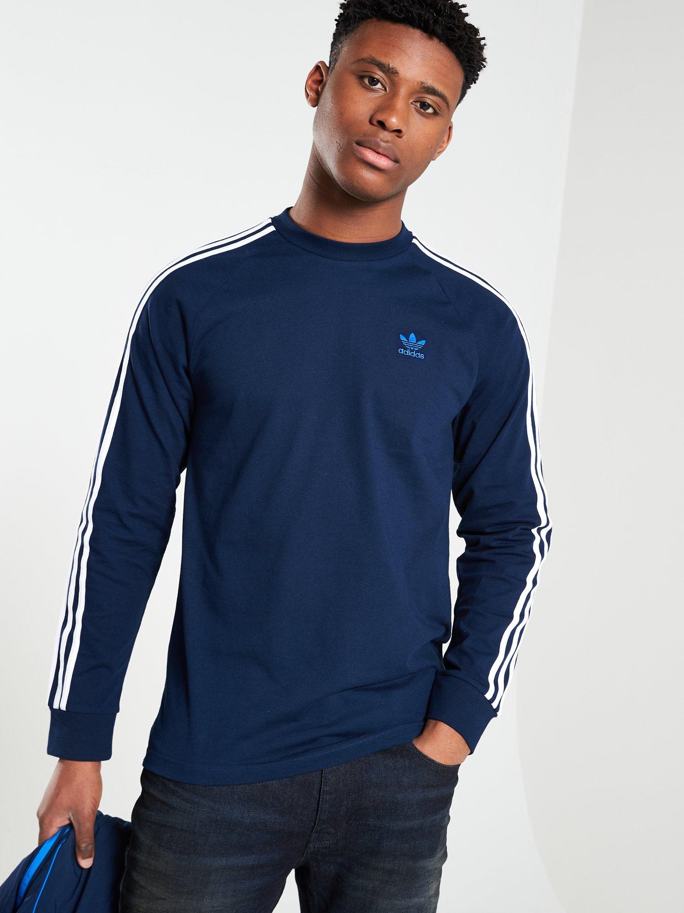 adidas navy long sleeve shirt