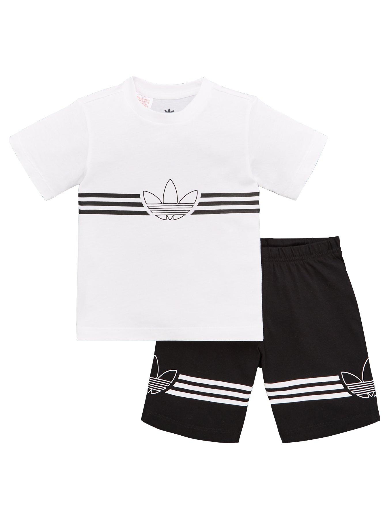 adidas 2 piece shorts set