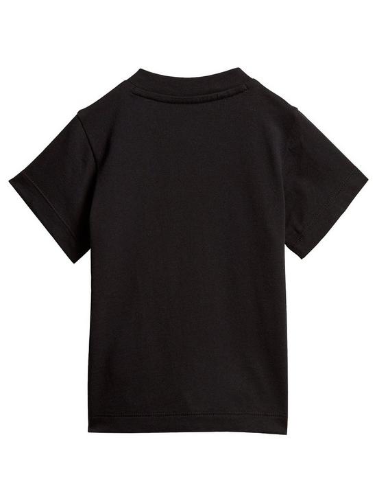back image of adidas-originals-infant-trefoil-t-shirt-blackwhite