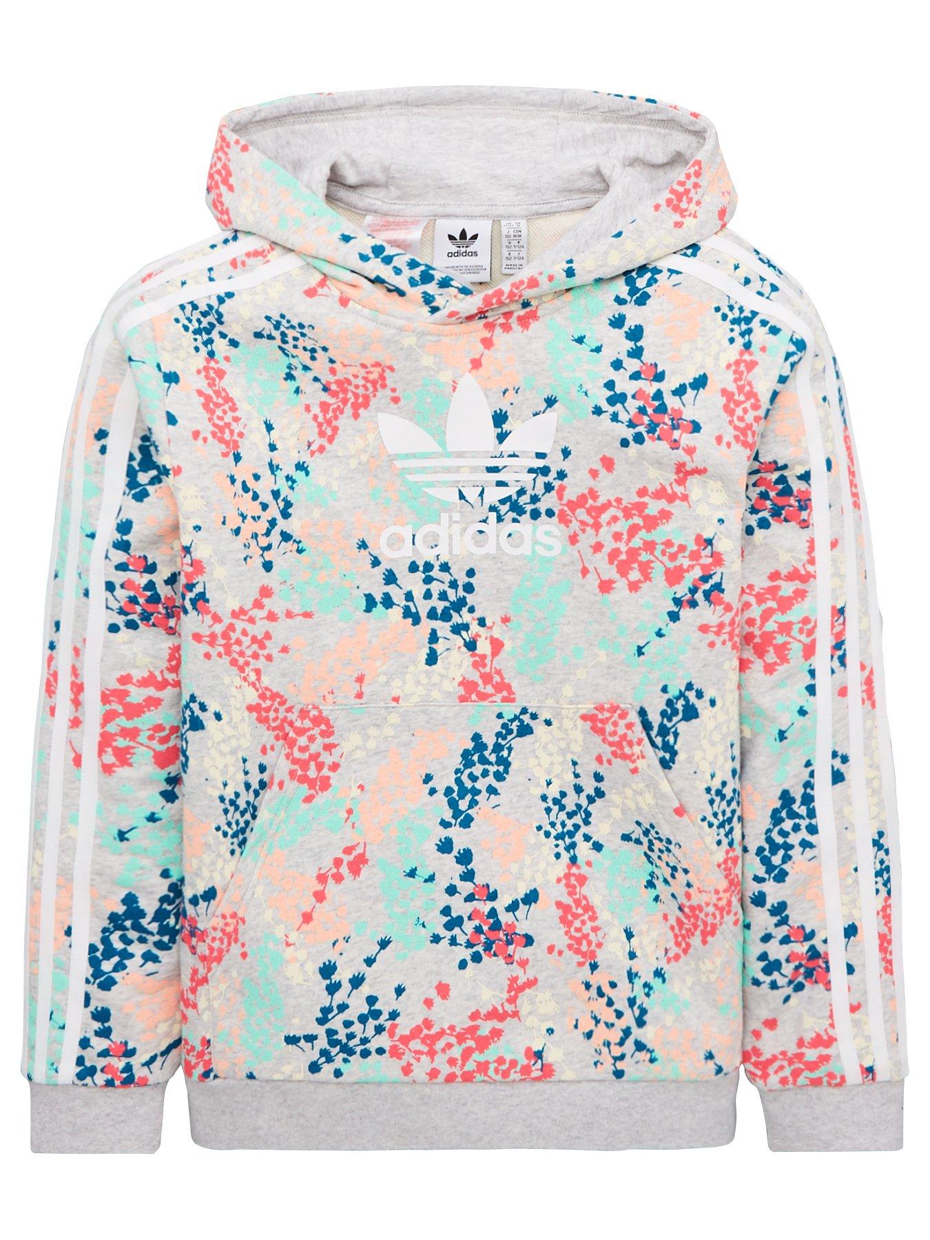 adidas floral print hoodie