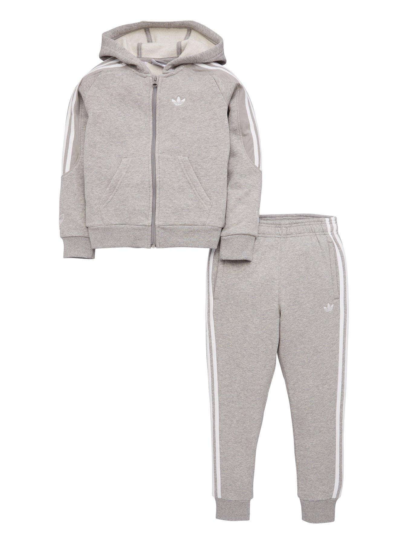 baby adidas tracksuit grey