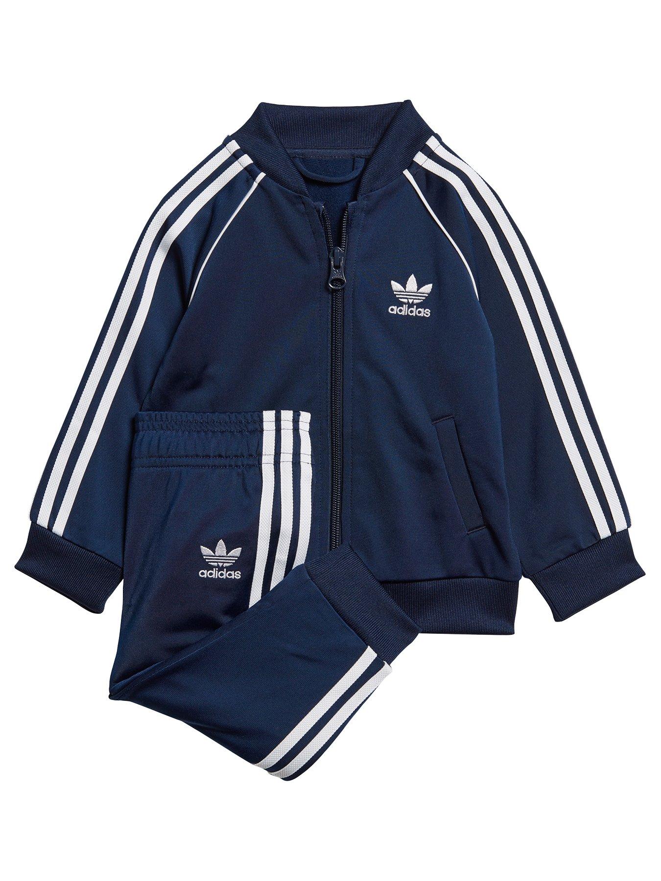 adidas originals navy tracksuit