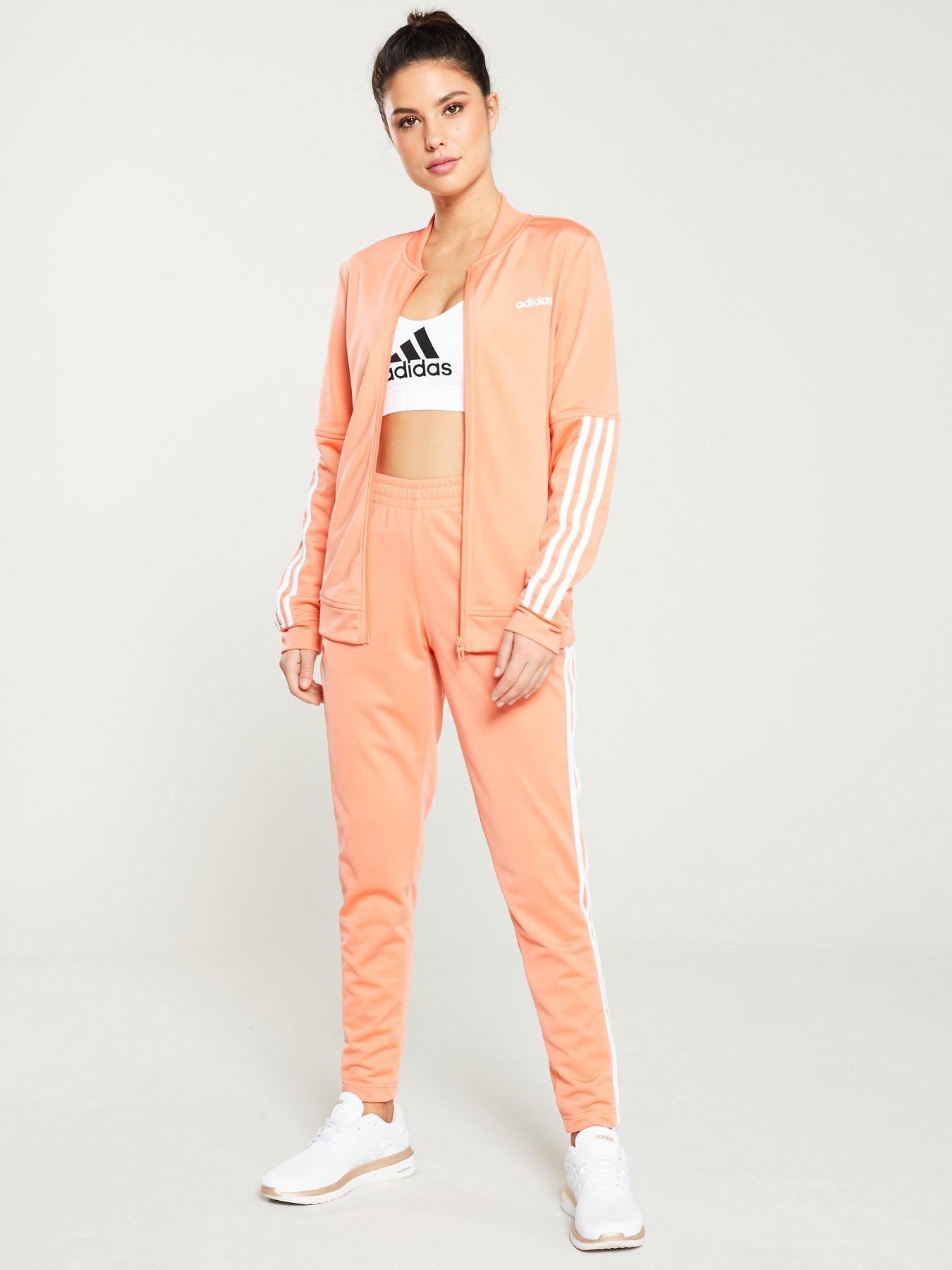 peach adidas sweatsuit