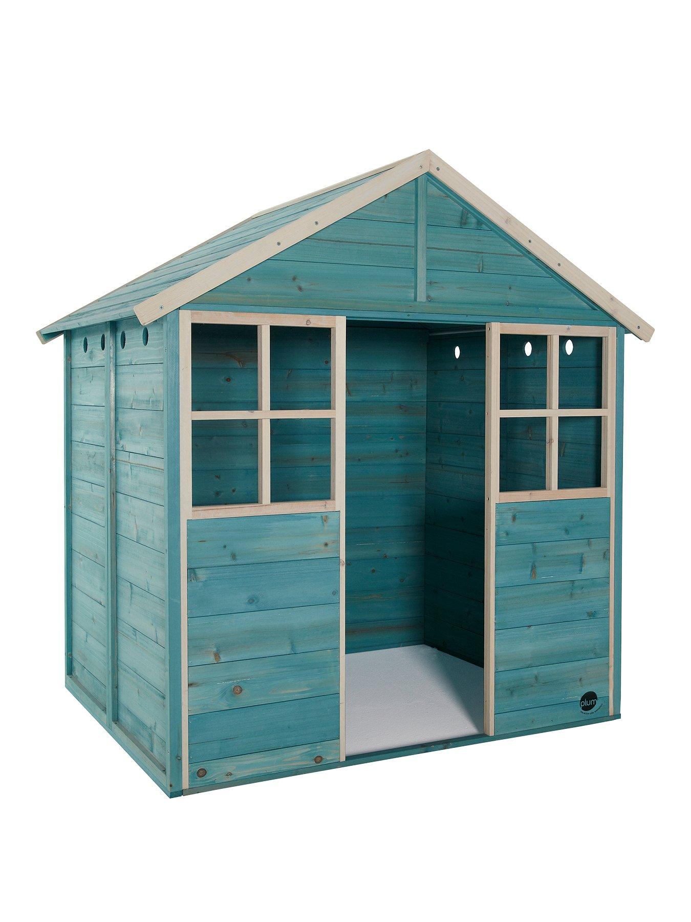 plum wooden playhouse