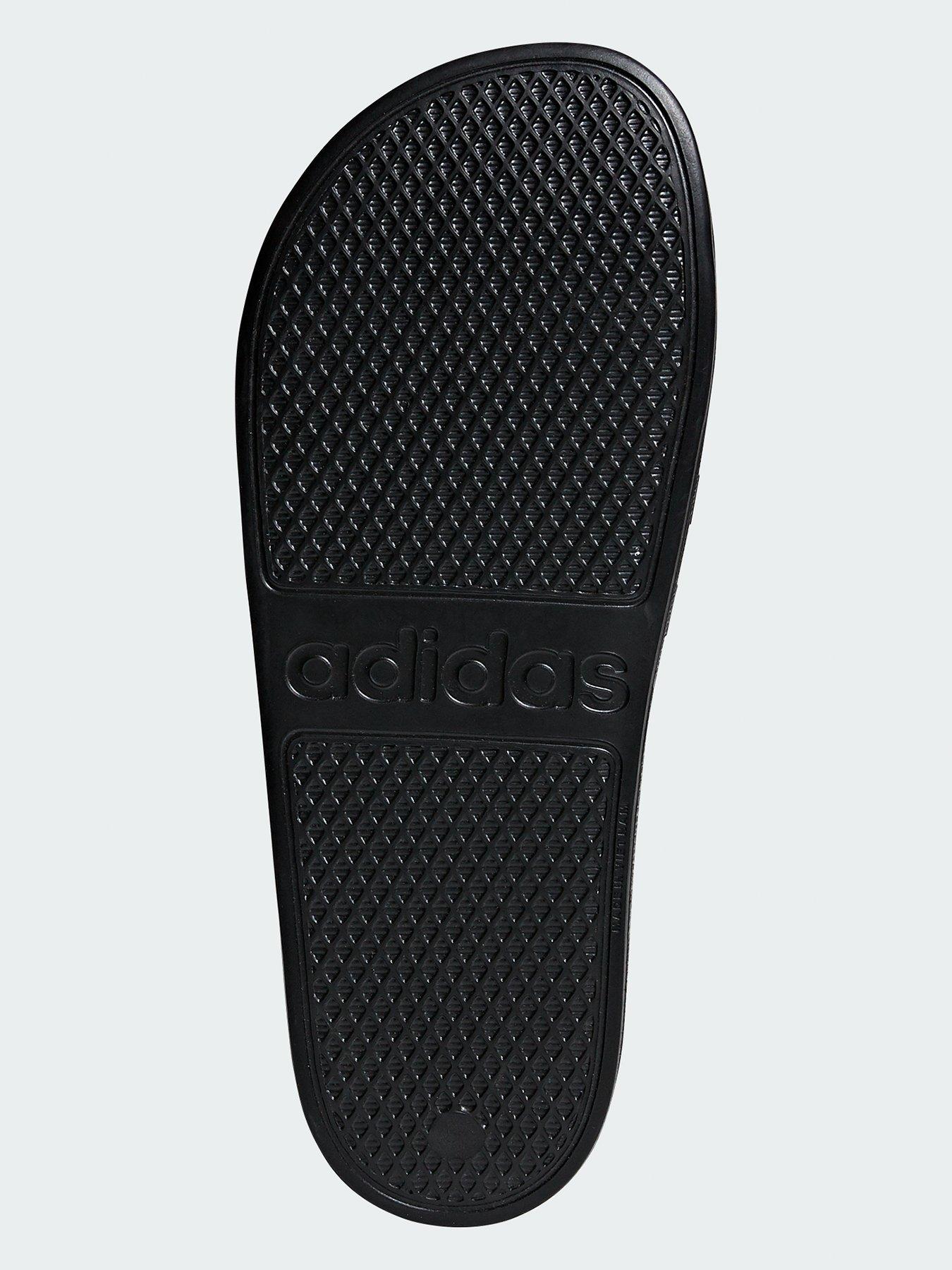  image of adidas-sportswear-womens-adilette-aqua-sliders-blackwhite