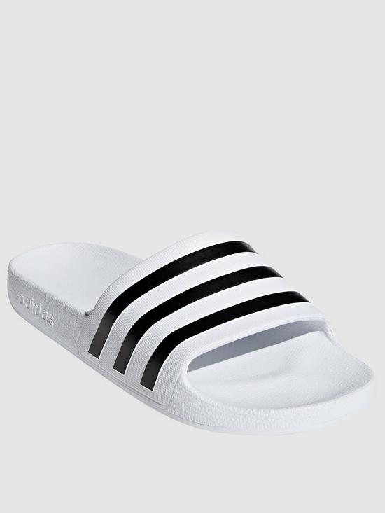 front image of adidas-adilette-aqua-whiteblack
