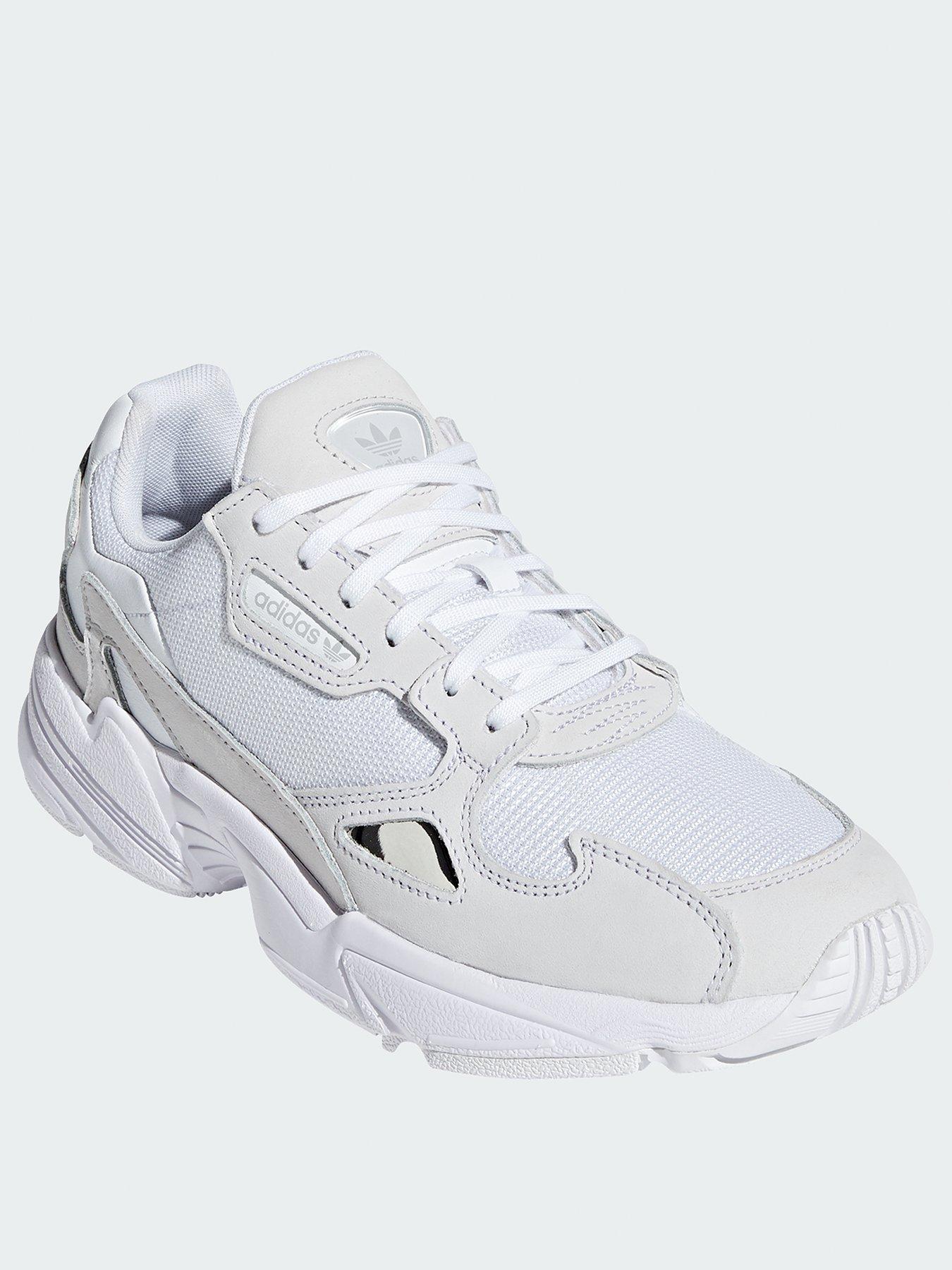 adidas originals falcon trainer in white multi