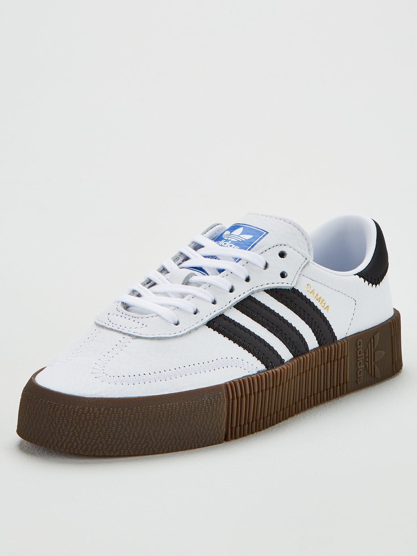 adidas sambarose white black