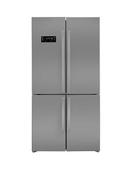Beko   Gn1416221Zx 91Cm Wide, Total No Frost, 4 Door, American Style Fridge Freezer - Stainless Steel (Doorstep Delivery Only)