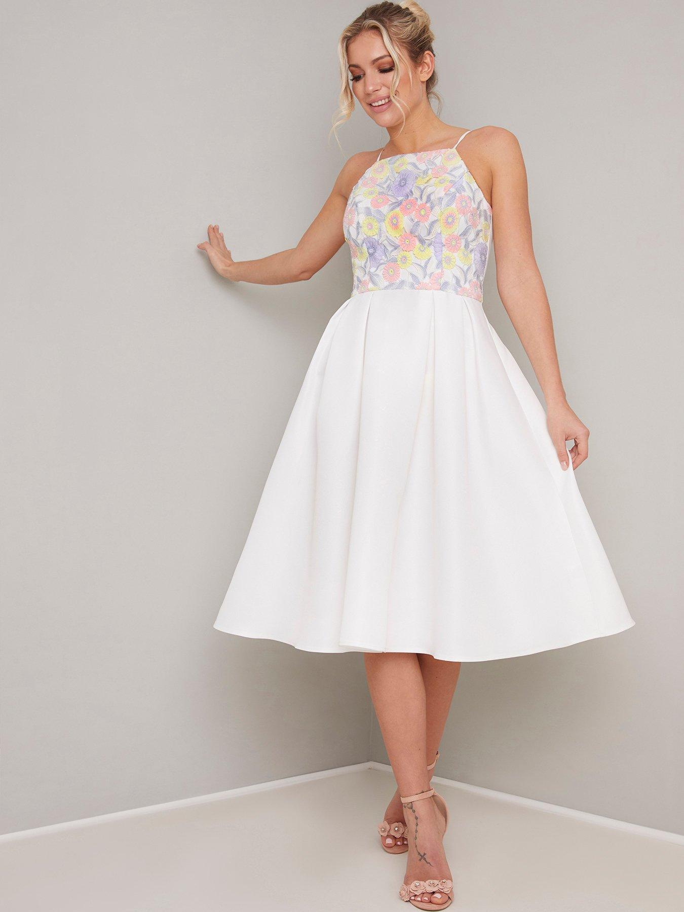 chi chi london white midi dress