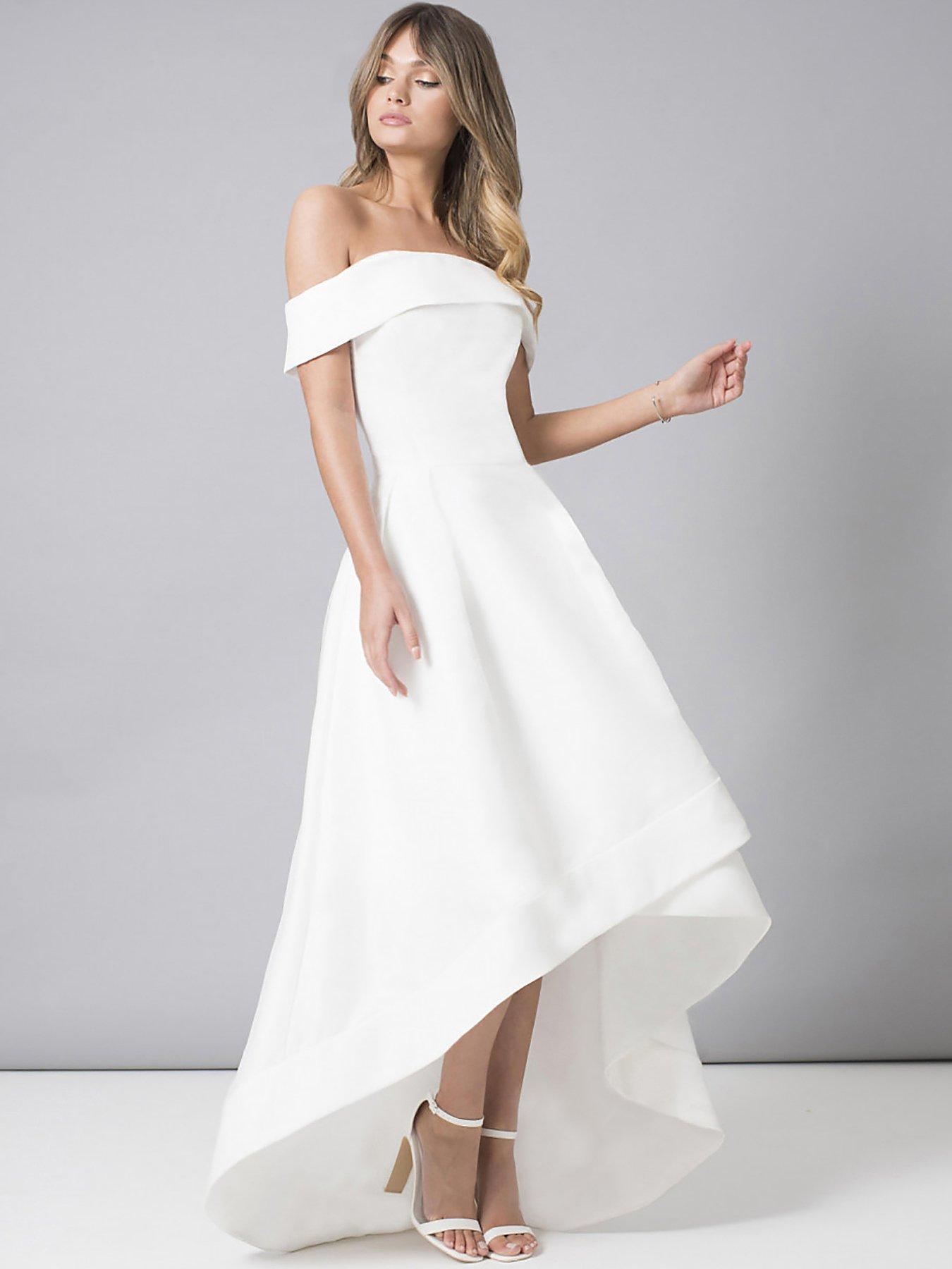 chi chi london white midi dress