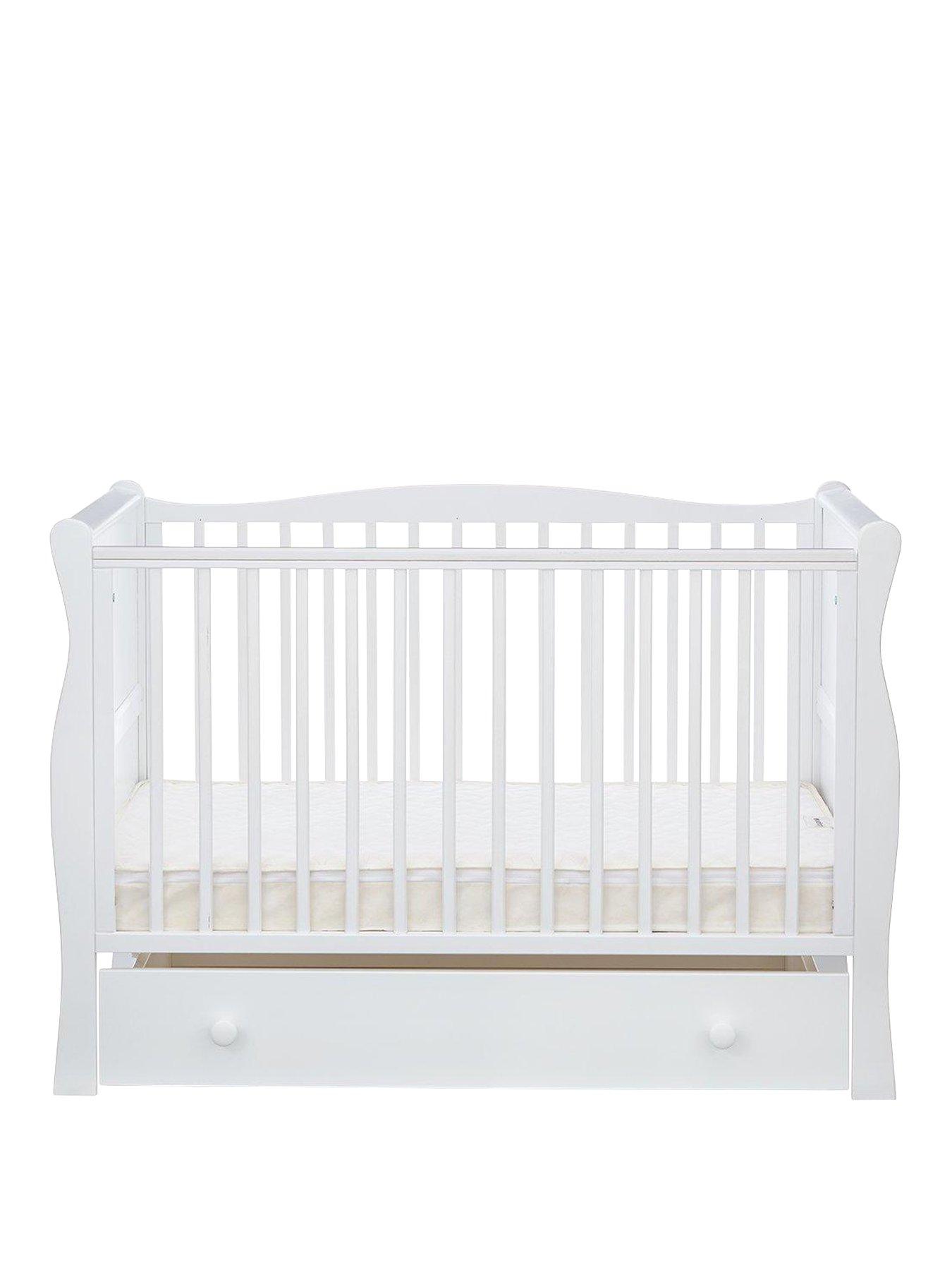 stillFront image of little-acorns-space-saver-sleigh-cot-amp-drawer