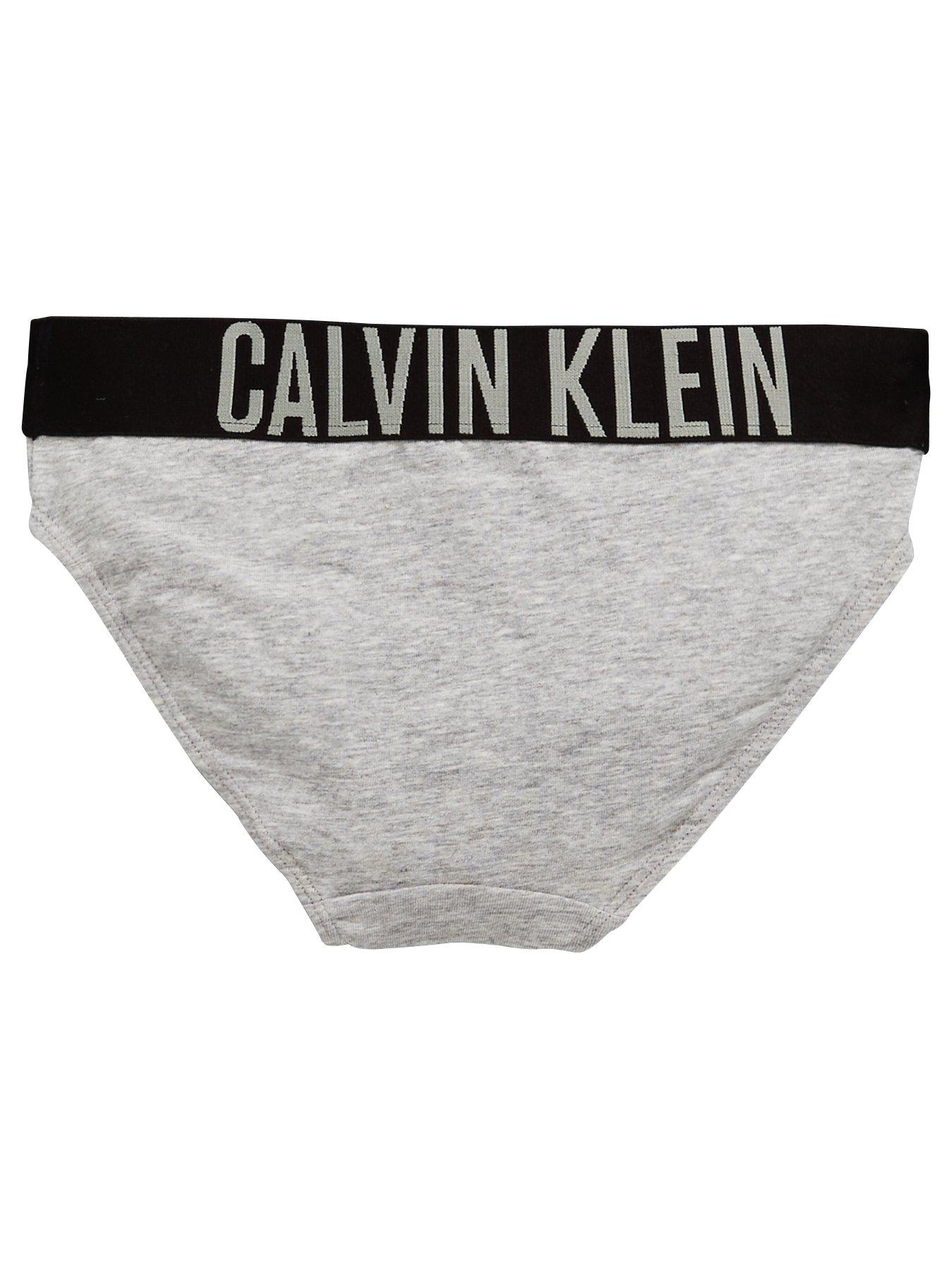 Image 3 of 4 of Calvin Klein Girls 2 Pack Bikini Briefs - Black/Grey