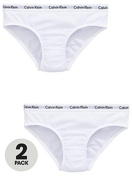 Calvin Klein Calvin Klein Girls 2 Pack Bikini Briefs - White Picture