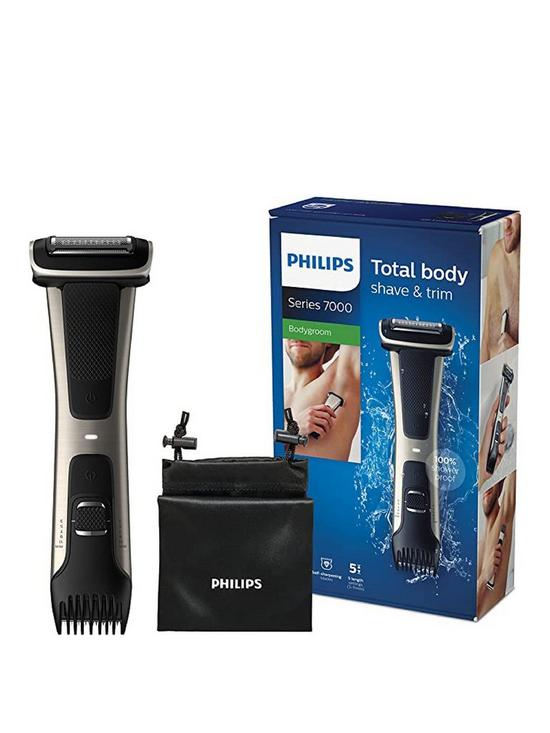 front image of philips-series-7000-showerproof-body-groomer-and-trimmer-bg702513