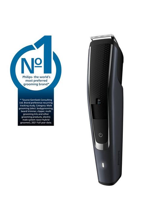 stillFront image of philips-series-5000-beard-amp-stubble-trimmer-with-40-length-settings-bt550213