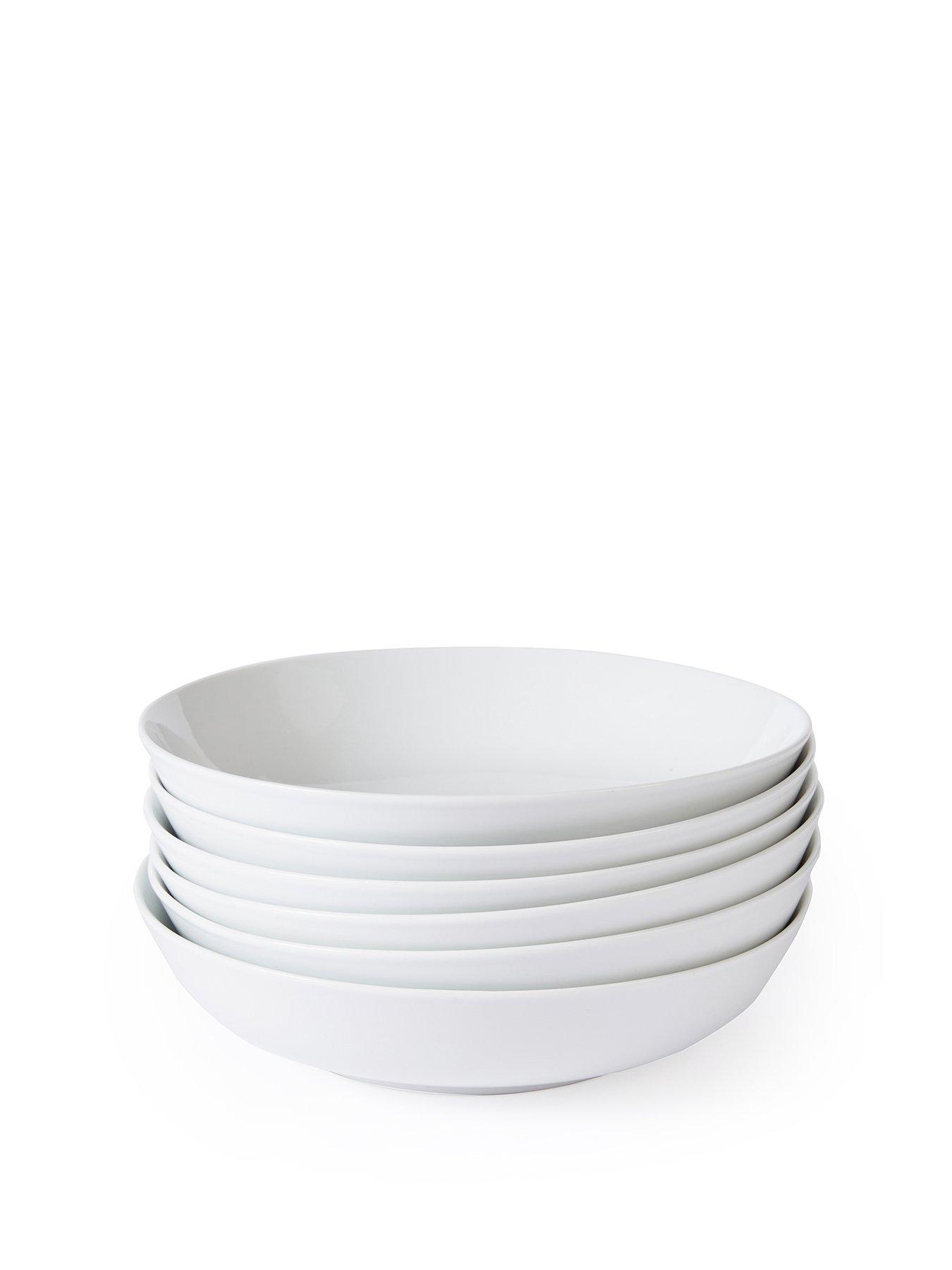 Image 2 of 5 of WATERSIDE Set of 6&nbsp;White Pasta Bowls