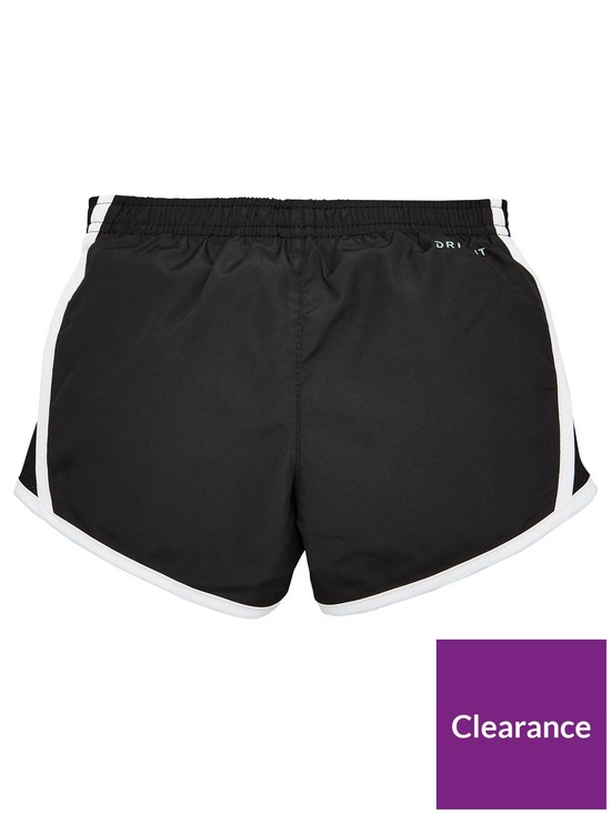 back image of nike-girls-dry-tempo-shorts-blackwhite