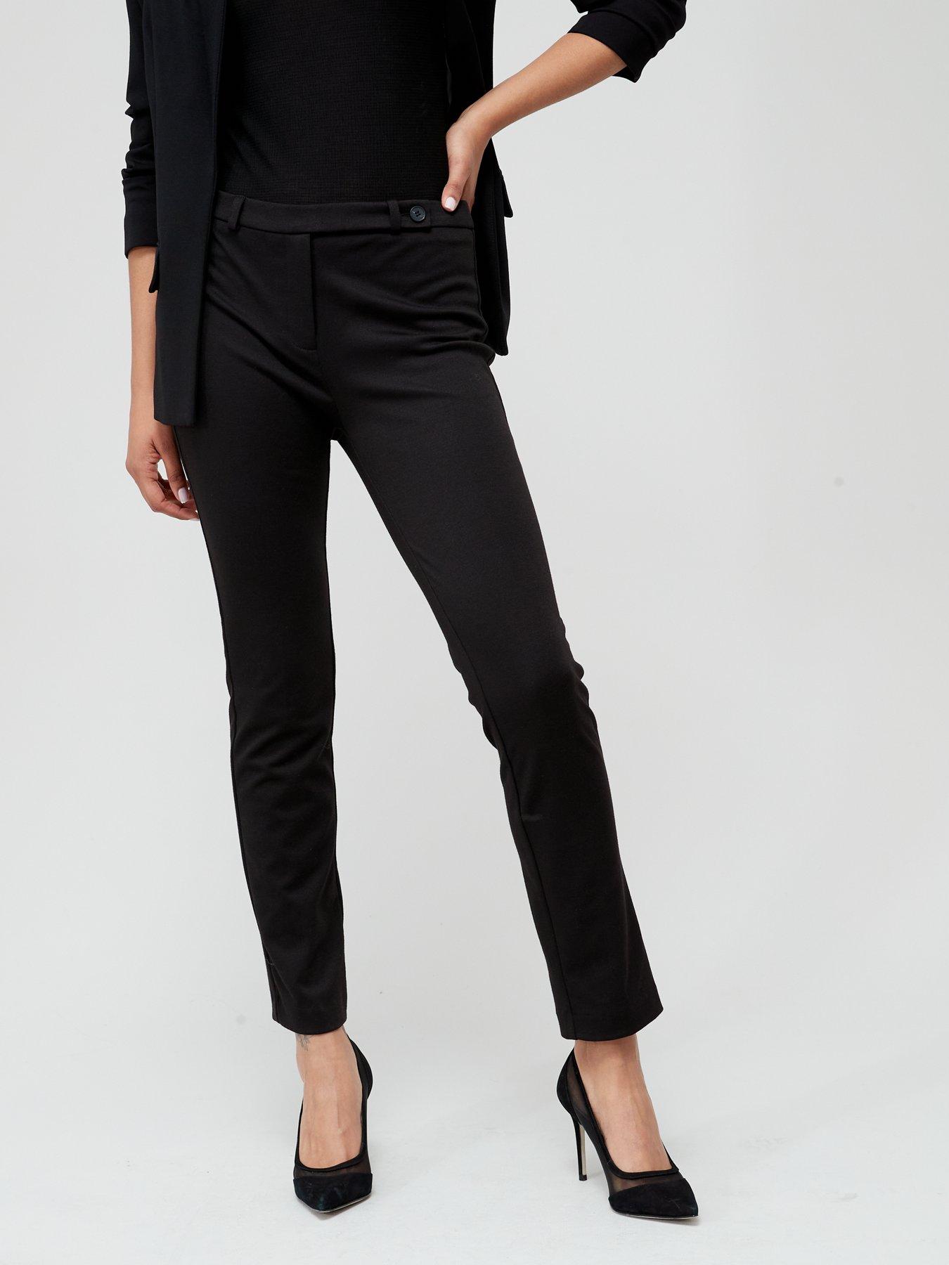 Image 1 of 6 of Everyday Ponte Slim Leg Trouser - Black