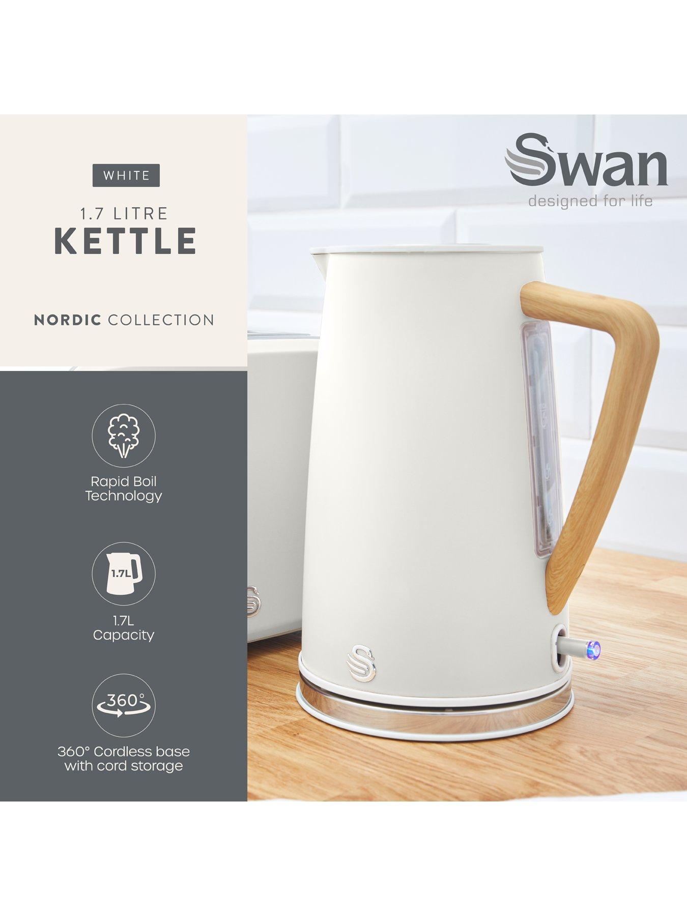 Image 2 of 7 of Swan 1.7L Nordic Style Kettle - White