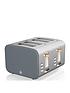  image of swan-4-slice-nordic-style-toaster-grey