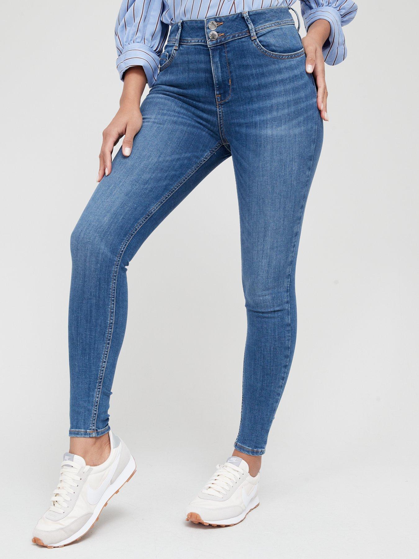 V By Very Shaping Skinny Jeans Mid Wash Littlewoods Com