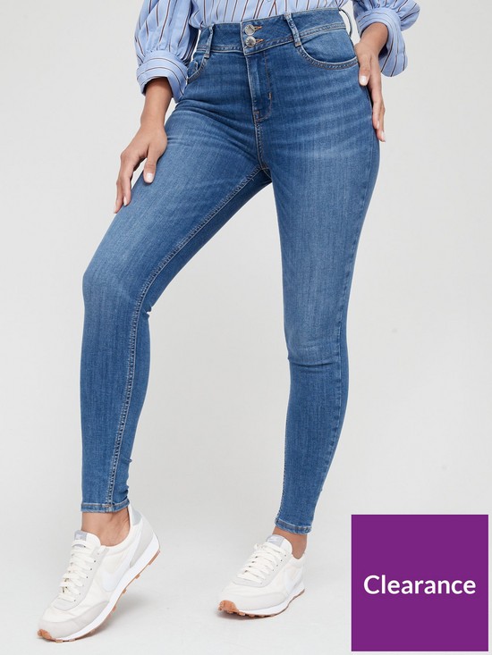 front image of v-by-very-shaping-skinny-jeans-mid-wash