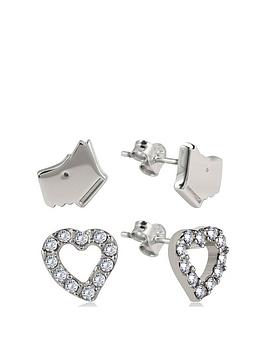 radley-sterling-silver-dog-and-crystal-set-heart-ladies-earrings-set