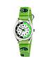  image of tikkers-white-green-and-black-dial-green-dinosaur-velcro-strap-kids-watch